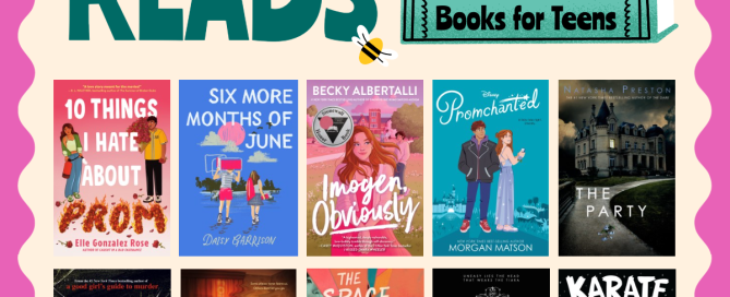 Image of ten book covers for teens titled spring reads for teens