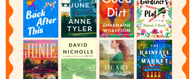 Image of twelve book covers titled spring reads for adults