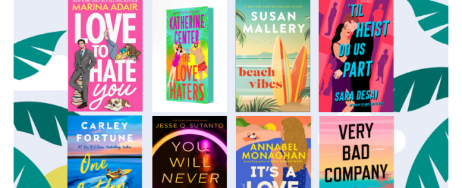 Image of ten book covers titled beach reads for adults