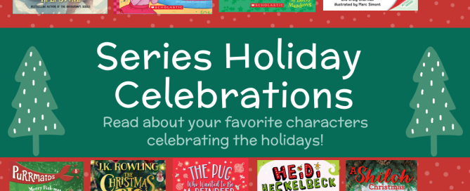 Image with nine book covers titled series holiday celebrations.