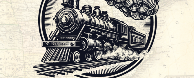 Image of an old steam engine with the title of Ticket to READ Winter Reading 2026