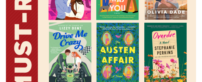 Image with nine romance book covers titled must-read romance.